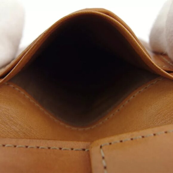 CELINE two-fold wallet macadam beige PVC ?~ leather Authentic used - Picture 6 of 9